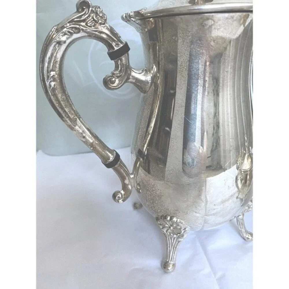 Vintage Leonard Co Silver-plated 3 Piece Coffee/Tea Pot Sugar Creamer Set